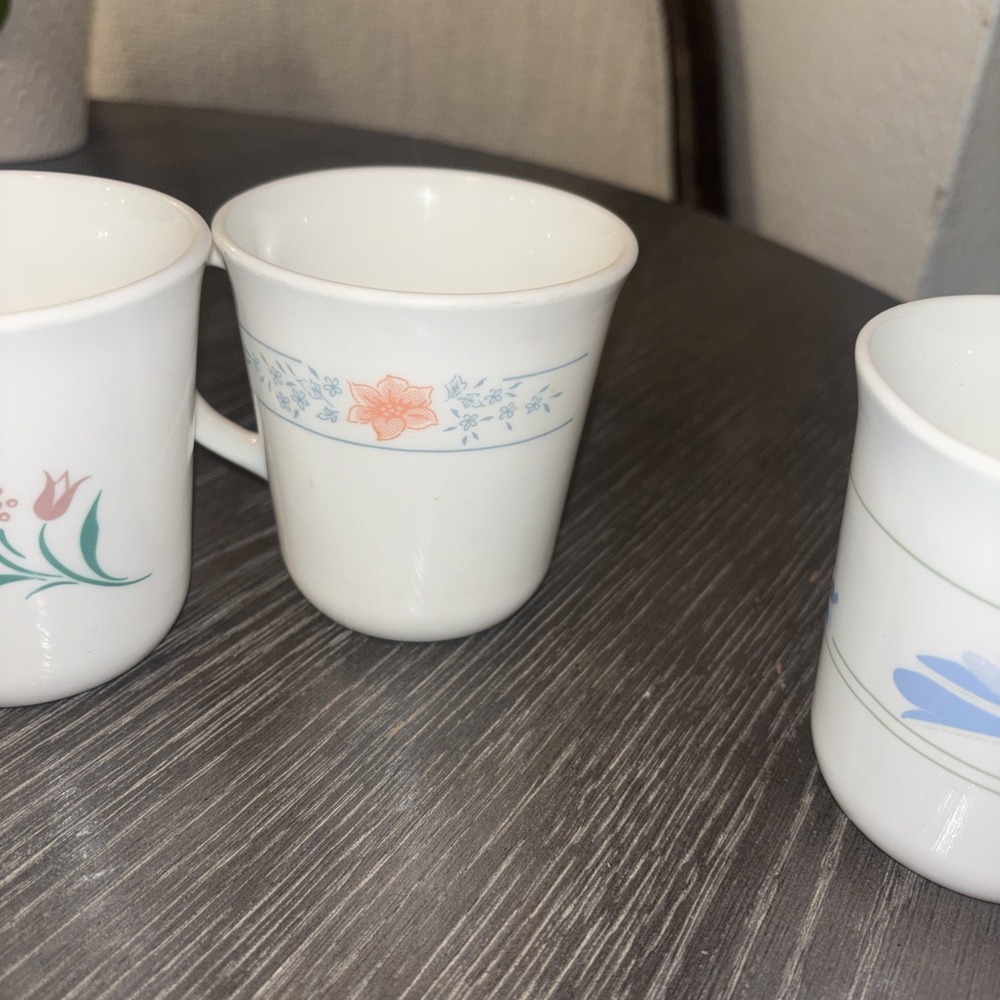 Corning Lot Of 3 Floral Mugs Great Condition Vintage‎ - Picture 4 of 10
